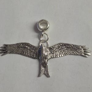Red Kite with 5mm Hole to fit Pendant Charm Bracelet European also fits Pandora Bracelet necklace B45 COPPER or pewter finish available