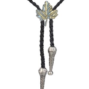 Ahornblatt TG236 2,2x2,6 cm Halskette Western Cowboy Krawatte Bola Bolo Tie unisex Linie tanzen Cowboy Wilder Westen