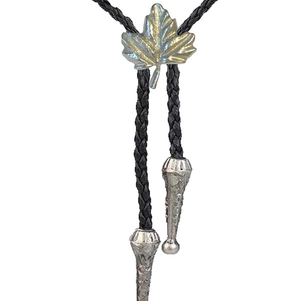 Maple Leaf TG236 2.2x2.6cm Necklace Western Cowboy Necktie Bola Bolo Tie  unisex line dancing cowboy Wild West