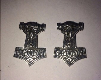 Thor Hammer W47 Pair of Cufflinks Made From English Modern Pewter cuff link cufflink