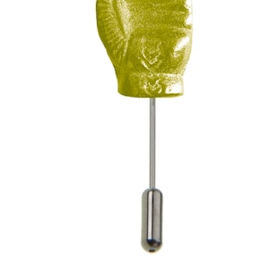 Boxing Glove FT24 1.7x2.6cm  On tie stick pin or tie pin with chain Fine English Pewter colour or Chrome gold available