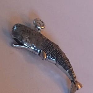 Whale  a36 Charm with 5mm bail to fit Pendant Bracelet, Pandora, necklaces chrome gold or pewter finish available