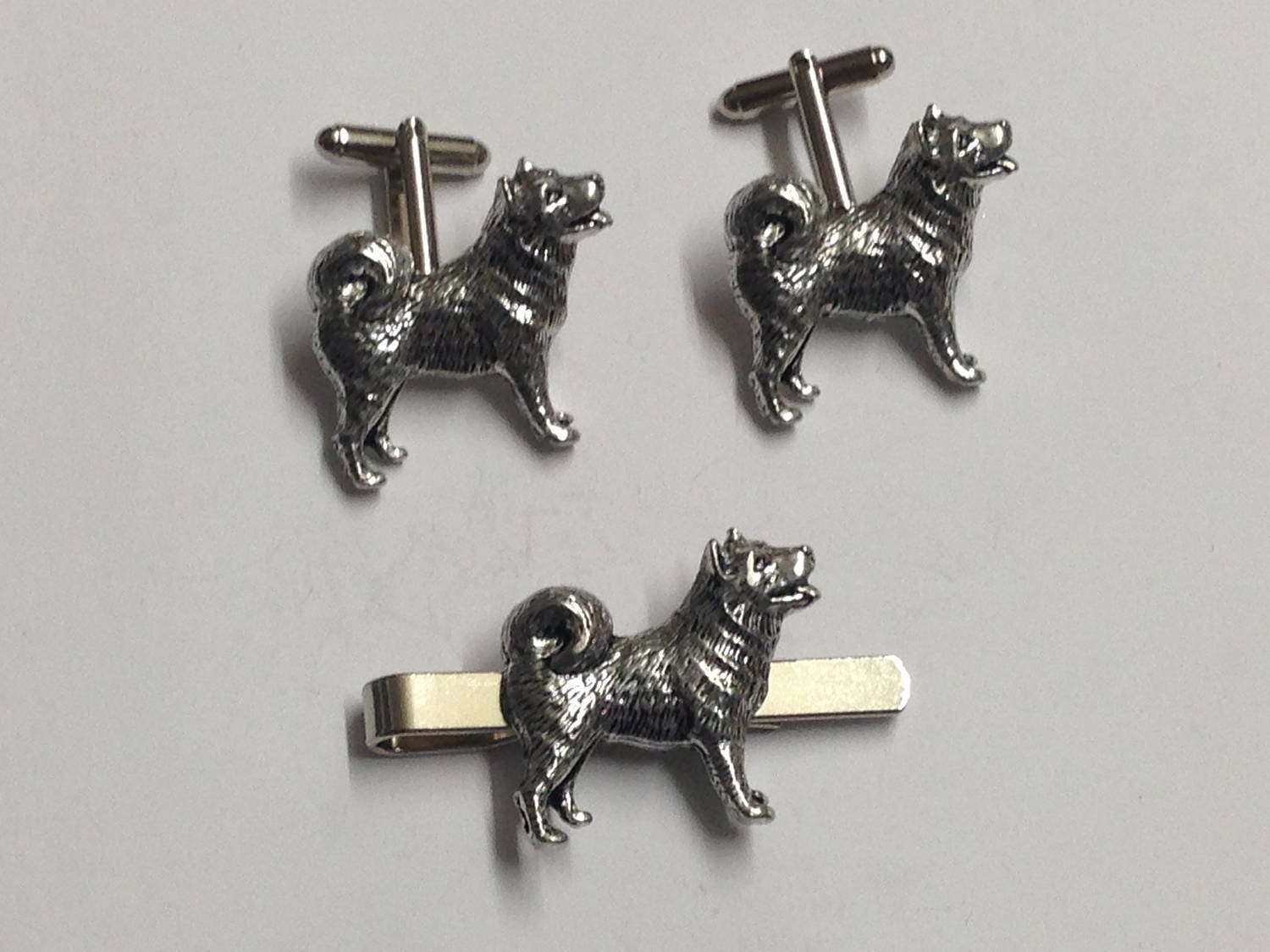 Pince à Cravate étain Anglais – Tête De Renard A72 – 4 Cm – Artisanale