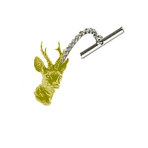 A9 Roe Deer Fine English Pewter cufflinks tie slide sets tie pin  kilt chrome gold or pewter finish available