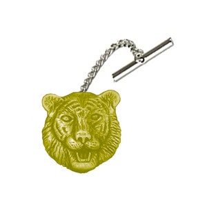 Gemelos de peltre inglés fino R72 Tiger de 2,4 cm x 2,6 cm, juego de pasadores de corbata, alfiler de corbata, kilt cromado, acabado en cobre o peltre disponible