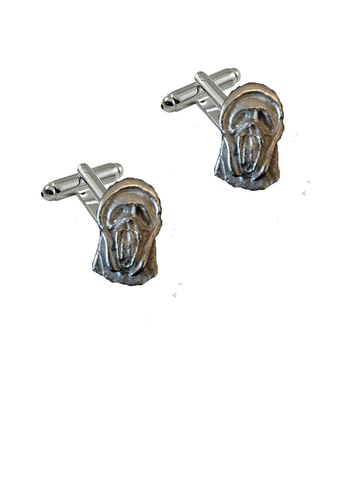 FT164 Scream Style Mask Horror 1.8x2.6cm Pair of Cufflinks Made From ...