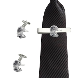 B28 Duck’s Head   English Pewter cufflinks tie slide sets tie pin bolo neck tie kilt blanket pin chrome gold or pewter finish available