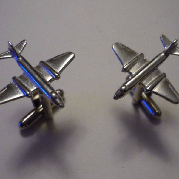 English Electric Canberra C152 Pair Of Cufflinks Made From Fine English Modern Pewter