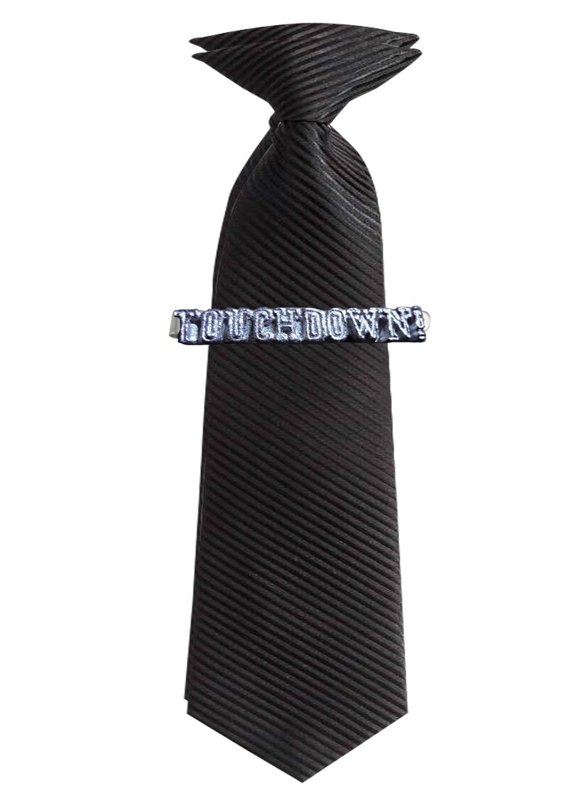 FT224 Touchdown 4.1x.9cm Fine English Modern Pewter on a Tie Clip slide Made From English Modern Pewter