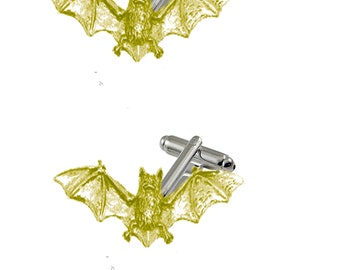 vampire bat Bat pp Pair of Cufflinks Made From English Modern Pewter cuff link cufflink chrome gold or pewter finish available