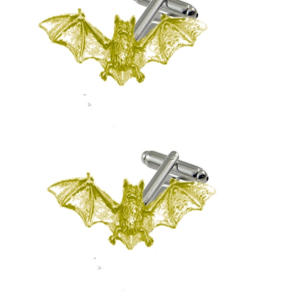 vampire bat Bat pp Pair of Cufflinks Made From English Modern Pewter cuff link cufflink chrome gold or pewter finish available