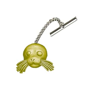 Gemelos de peltre inglés fino R120 Sealion Seal de 2,5 cm x 2 cm, juego de pasadores de corbata, alfiler de corbata, kilt cromado, acabado en cobre o peltre disponible