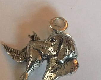 Labradors retrieving a duck a25 Charm with 5mm bail to fit Pendant Bracelet, Pandora, necklaces chrome COPPER or pewter finish available