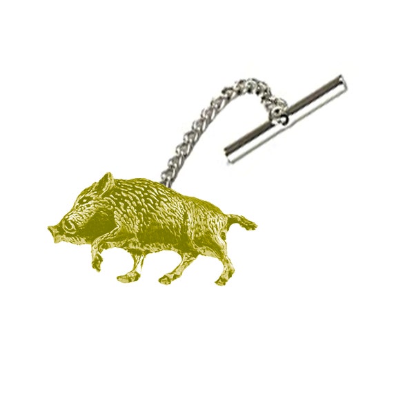 A71 Wild Boar Fine English Pewter cufflinks tie slide sets tie pin  kilt chrome gold or pewter finish available