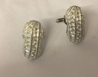 Peanut In Shell Monkey Nut GT156 Pair of Cufflinks Made From Fine English Modern Pewter