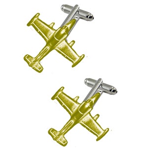 Avión de entrenamiento BAC Jet Provost C60, gemelos y pasadores de corbata de peltre inglés fino, alfiler de corbata, falda escocesa cromada, acabado en cobre o peltre disponible