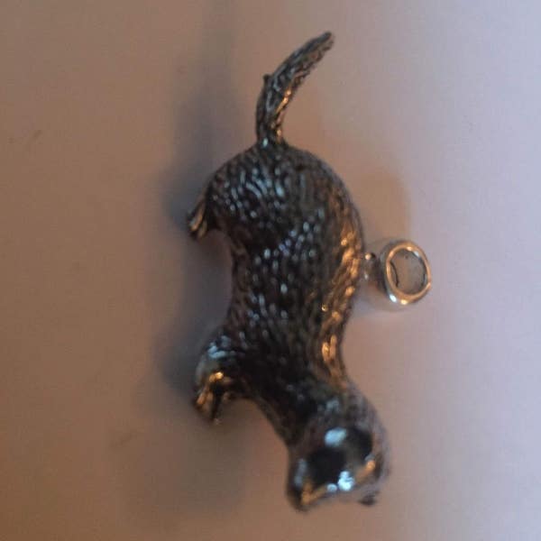 Ferret  Charm with 5mm Hole to fit Pendant Charm Bracelet European also fits Pandora, necklaces a32 chrome gold or pewter finish available