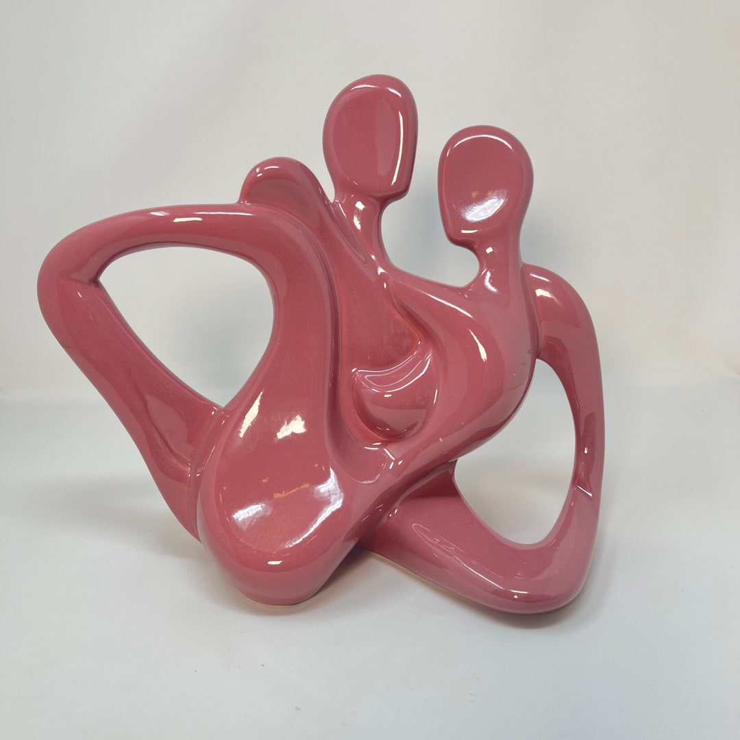 1986 Jaru Pottery Sculpture Lovers Man & Woman Modernist Etsy