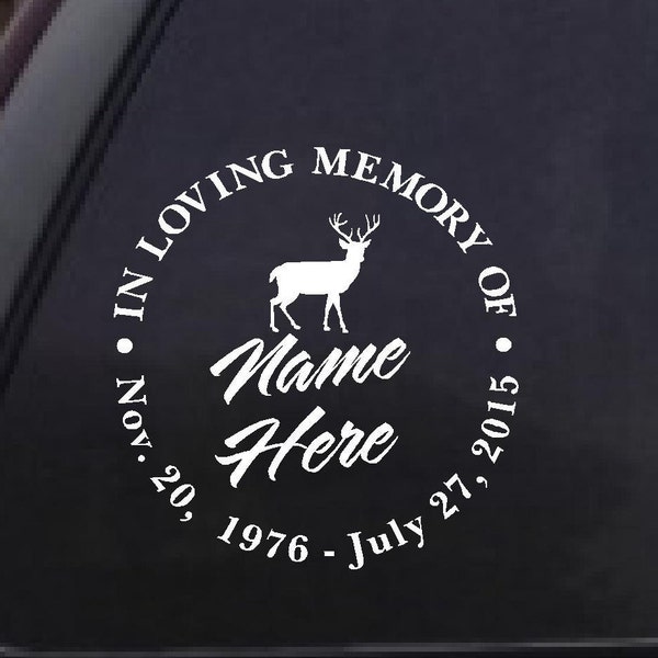 In Memory Decals - Various Styles and Colors