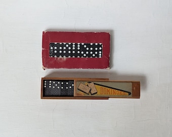 Dominoes, Two Sets, Vintage, One Sealed, One Wooden Box