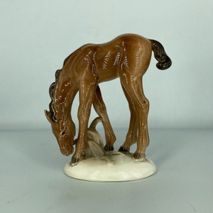 Vintage Porcelain Horse Figurine, Rare, Hertwig Katzhutte