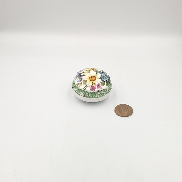 Florence Collectables, Fine Bone China, Small Lidded Trinket Jar, Vintage