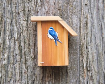 Tree Swallow - Cedar bird house