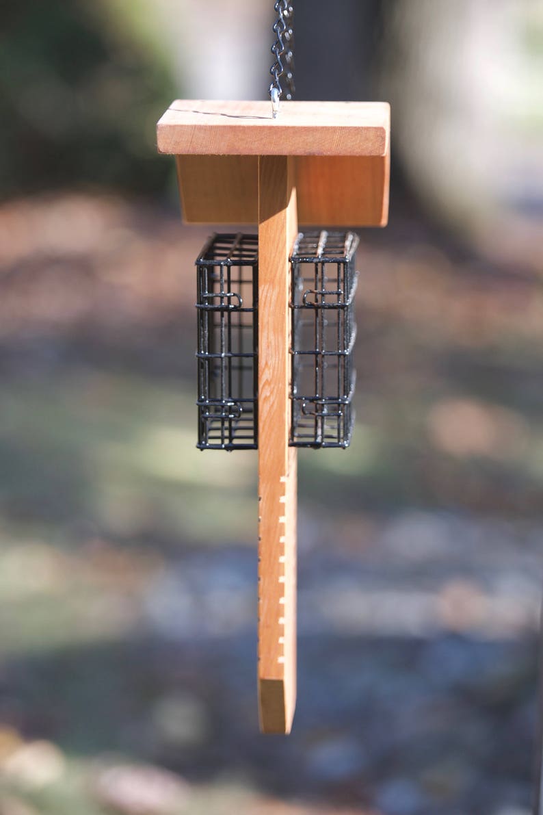 Suet Food Feeder 2 Cages tail Prop Etsy