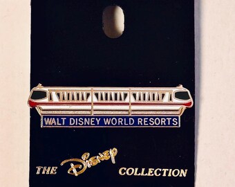 Vintage 1990s Disney Monorail Pin, Walt Disney World Contemporary Resort, Retired Pin, New on Card