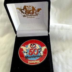 Rare Disneyland LE1500 Pin, Mickey Mouse Club, Authentic Disney Mouseketeer’s 50 Year Anniversary Celebration, Mint in Presentation Box