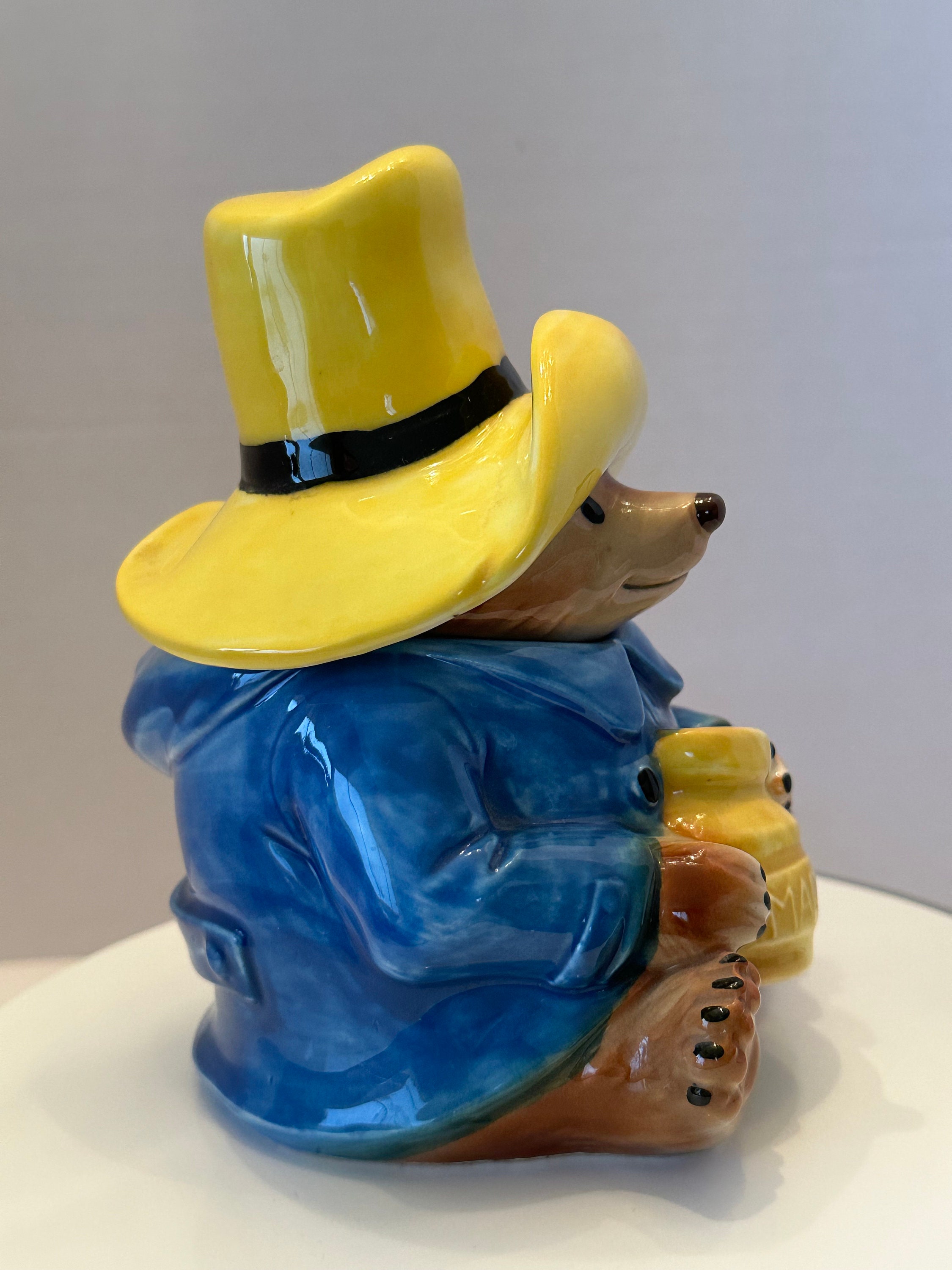 Vintage 1978 Paddington Bear, Marmalade Jar, Honey Jam Pot, Made by Schmid for London Based Eden