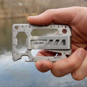 Toolcard Pro 40 in 1 Wallet Multitool or Money Clip - Gift for Men, Father's Day, Christmas, Graduation or Anniversary Gift