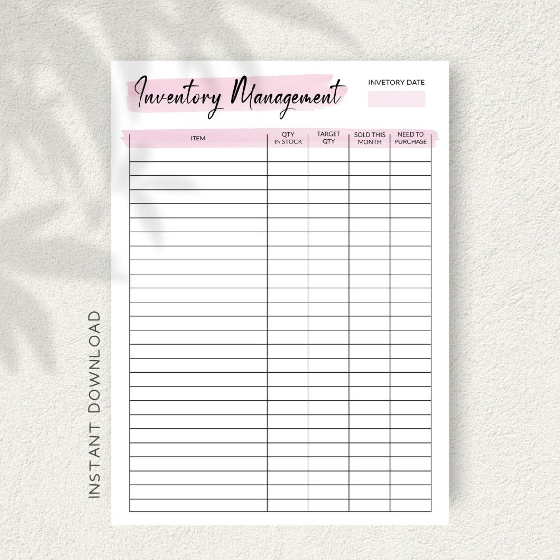 Inventory Management Tracker | Spreadsheet Small Business | Small ...