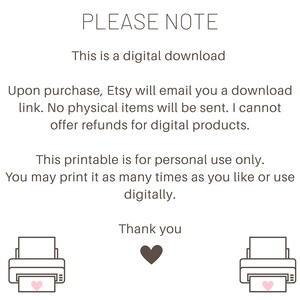 Roller Skating Tracker, Fitness Routine, Printable Journal, Workout Tracker, Roller Skater Tracker, Fitness Journal, Workout Log image 5