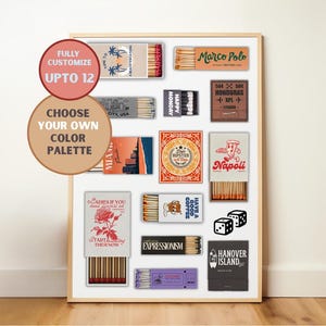 CUSTOM MATCHBOOK ART - Large Matches Print - Personalized Retro  Wall Art - Matchbox Prints - Anniversary Gift