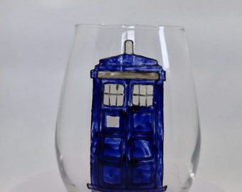 Police Box wine Glass