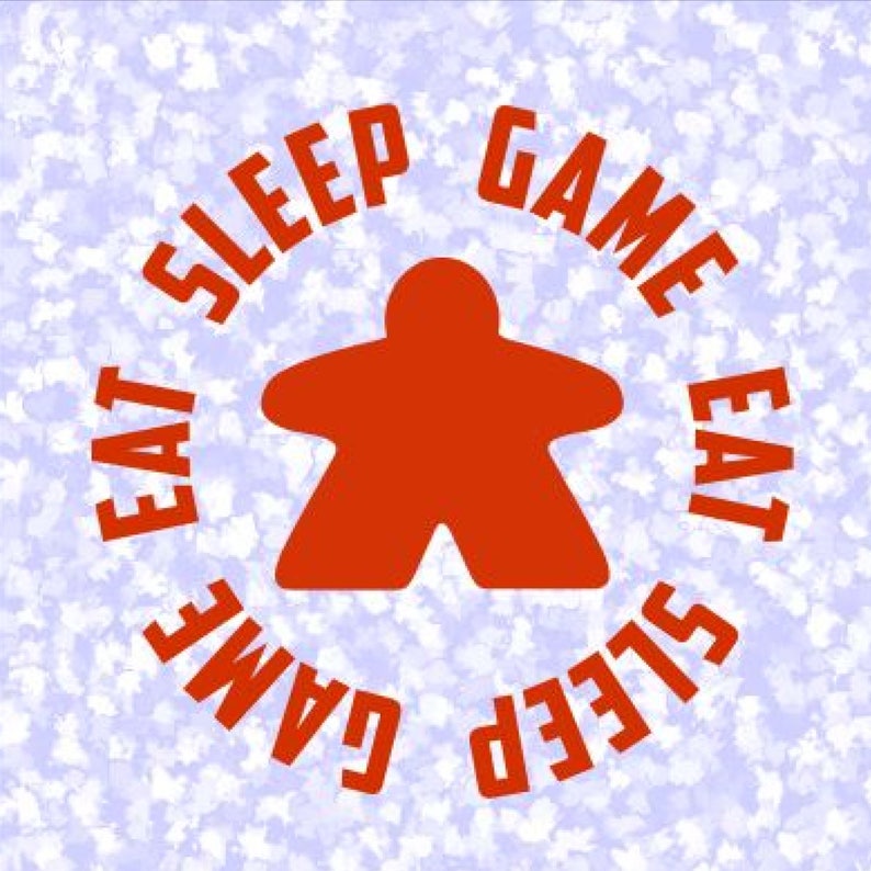 Meeple Eat Sleep Game Vinyl Decal Sticker / Geeky Gift / Gamers / Game Rooms / Car Decal / Laptop Decal / Board Game Accessory / Yetti Mug image 1