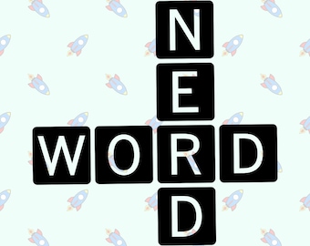 WORD NERD, Geek vinyl word sticker decal for windows, car, truck, laptops, macbooks, tablet, phones, cups, mugs etc.