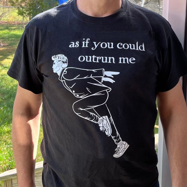 As If You Could Outrun Me Screen Printed Tee Shirt- Edward Bella Forks Runner TITSOAK Cullen Vampire