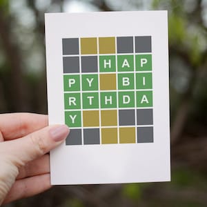 Wordle Birthday Day Card | Wordle Card | Quirky Cards | Birthday Card | For Her | For Him