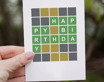 Wordle Birthday Day Card | Wordle Card | Quirky Cards | Birthday Card | For Her | For Him