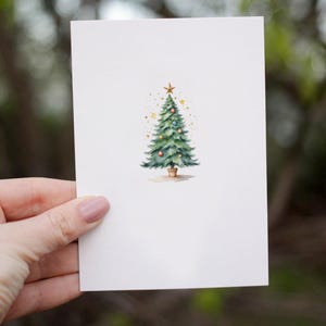 Carte de Noël d'arbre de Noël | Carte de Noël | arbre de Noël | de voeux d'arbre | Jeu de cartes de Noël
