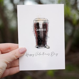 Tarjeta de San Valentín de Guinness / Tarjeta para papá / Tarjeta de bebidas / Guinness / Papá / Tarjeta de San Valentín / Tarjeta Guinness / Para él