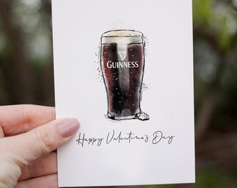 Carte de Saint-Valentin Guinness | carte pour papa | carte de boissons | Guinness | Papa | Carte de Saint-Valentin | Carte Guinness | Pour lui