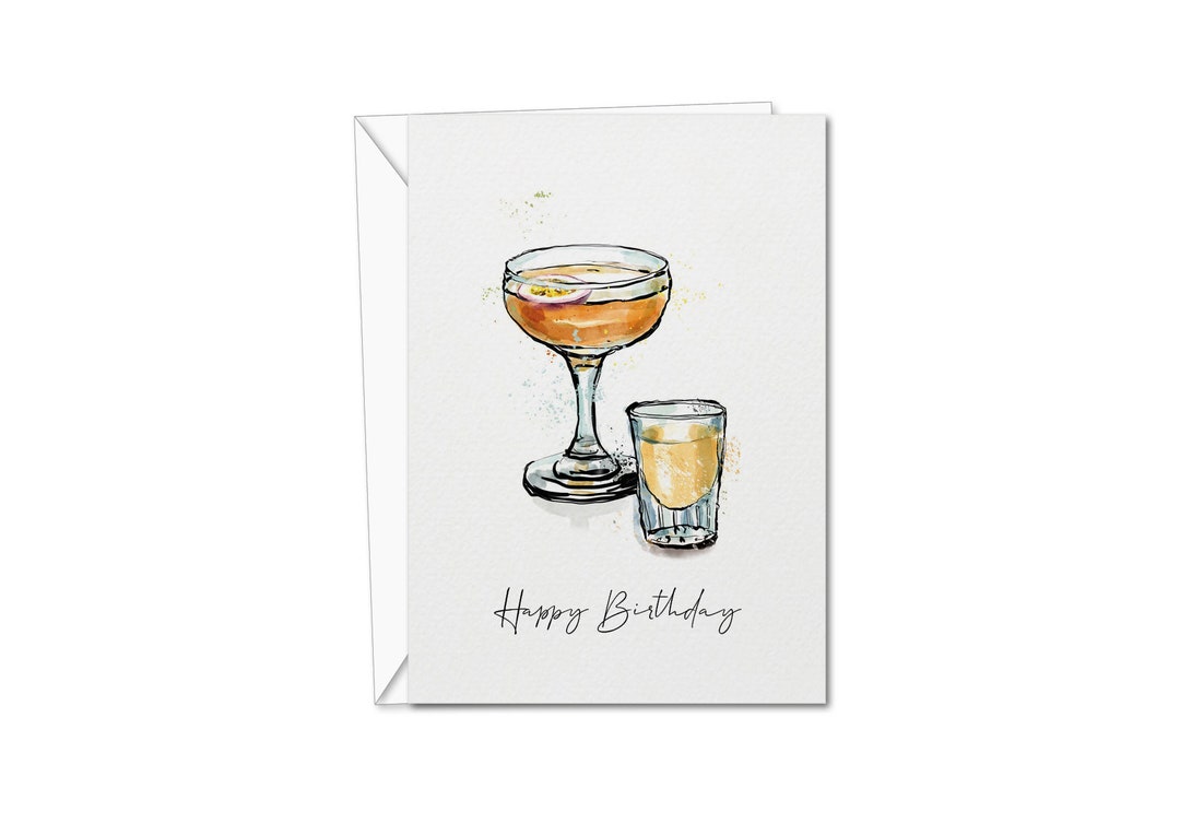 Happy Birthday Card | Birthday Porn Star Martini Card | Porn Star Martini Card | Porn Star