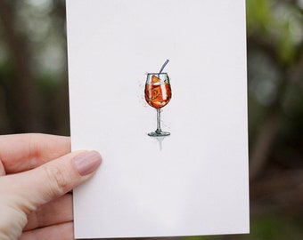 Carte de voeux cocktail Aperol Spritz