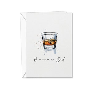 Tarjeta de feliz cumpleaños / Tarjeta de cumpleaños para papá / Tarjeta de whisky / Tarjeta de felicitación de feliz cumpleaños con whisky / Tarjeta de whisky / Para él / Para papá