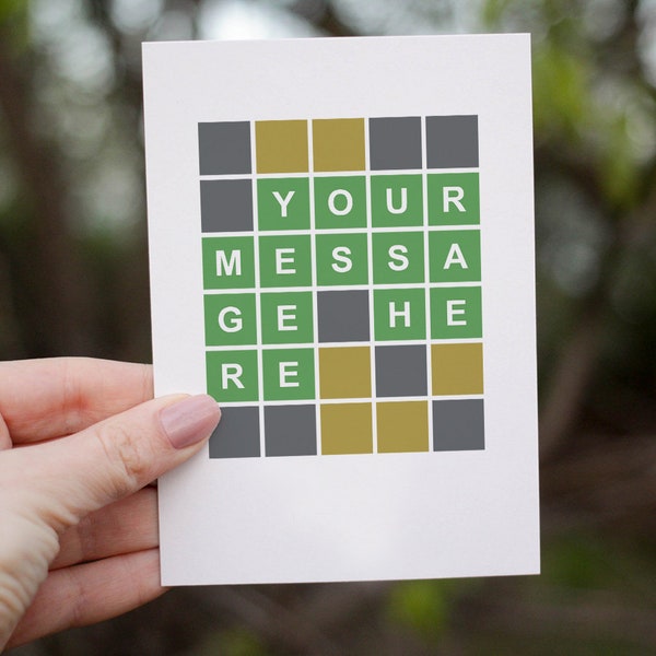 Personalised Wordle Card | Wordle Card | Quirky Cards | Birthday Card | For Her | For Him