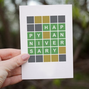 Wordle Anniversary Card / Wordle Card / Quirky Cards / Anniversary Card / Per lei / Per lui