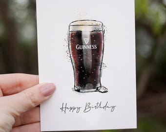 carte d'anniversaire Guinness | carte pour papa | carte de boissons | Guinness | Papa | carte d'anniversaire | papa | Carte Guinness | Pour papa